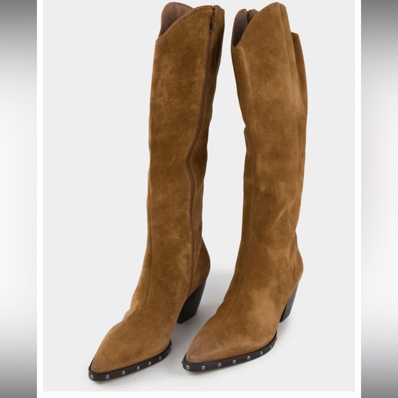 Matisse Judd Western Suede Knee-High Boots - Picture 1 of 5